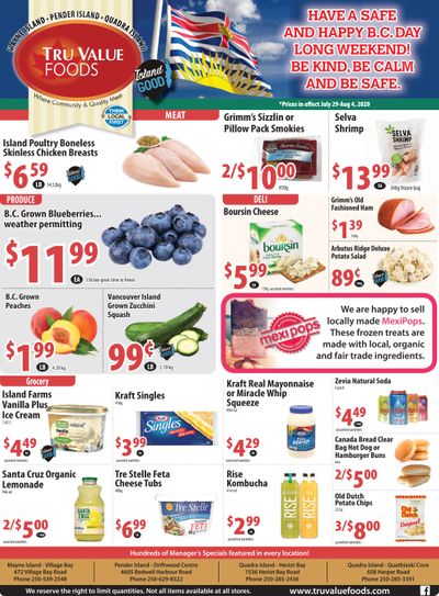 Tru Value Foods Flyer July 29 to August 4