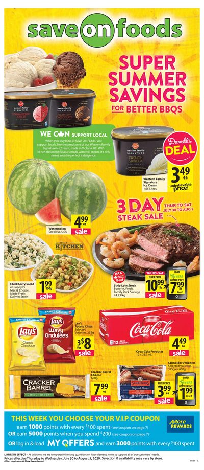 Save on Foods (SK) Flyer July 30 to August 5