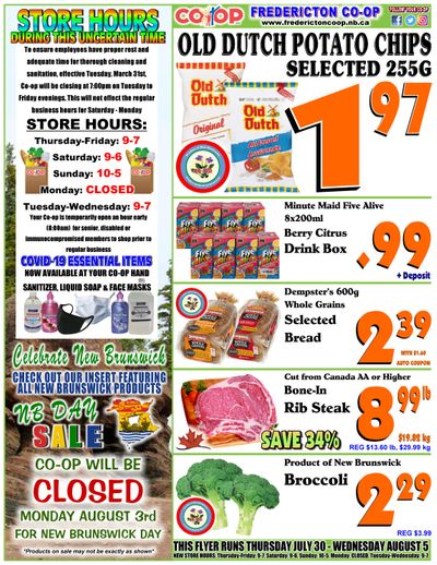 Fredericton Co-op Flyer July 30 to August 5