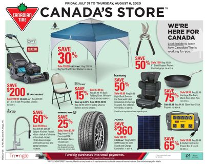 Canadian Tire (Atlantic) Flyer July 31 to August 6
