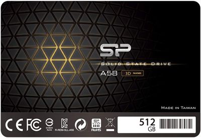 Silicon Power 512GB SSD 3D NAND TLC A58 Performance Boost SATA III 2.5" 7mm (0.28") Internal Solid State Drive On Sale for  $ 63.99 (Save $ 14.00) at Amazon Canada