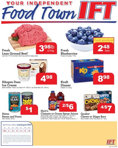 IFT Independent Food Town Flyer July 31 to August 6