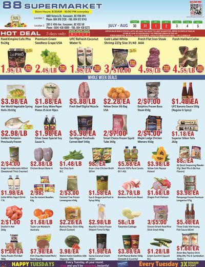 88 Supermarket Flyer July 30 to August 5