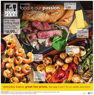 Urban Fare Flyer July 30 to August 5