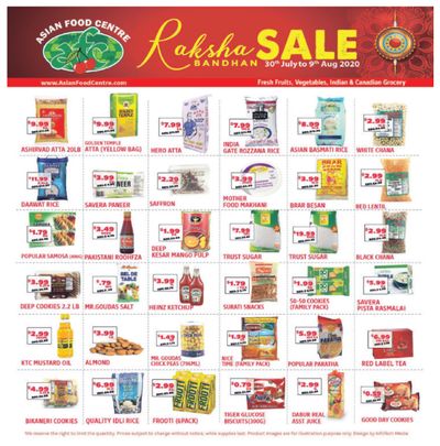 Asian Food Centre Flyer July 30 to August 9