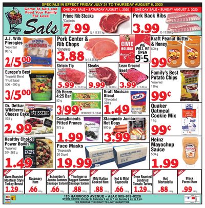Sal's Grocery Flyer July 31 to August 6