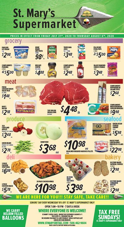 St. Mary's Supermarket Flyer July 31 to August 6
