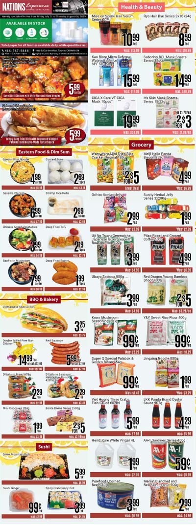 Nations Fresh Foods (Toronto) Flyer July 31 to August 6