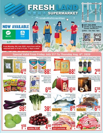 FreshLand Supermarket Flyer July 31 to August 6