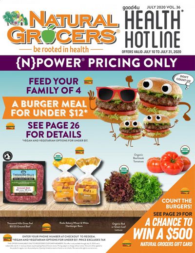 Natural Grocers Weekly Ad July 10 to July 31