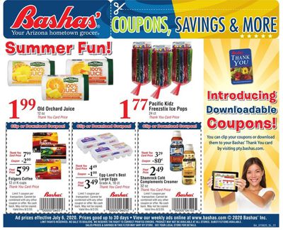Bashas (AZ) Weekly Ad July 6 to August 4