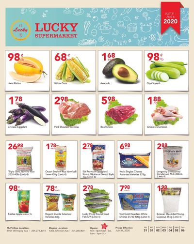 Lucky Supermarket (Winnipeg) Flyer July 31 to August 6