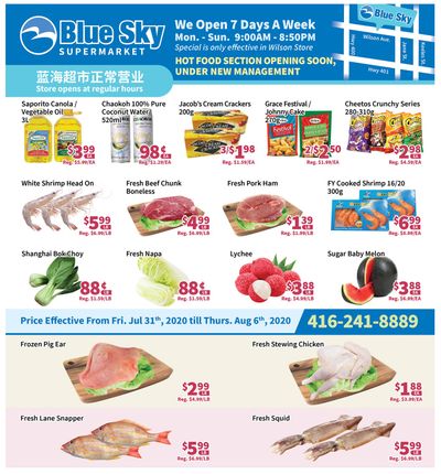 Blue Sky Supermarket (North York) Flyer July 31 to August 6