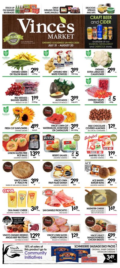 Vince's Market Flyer July 31 to August 20