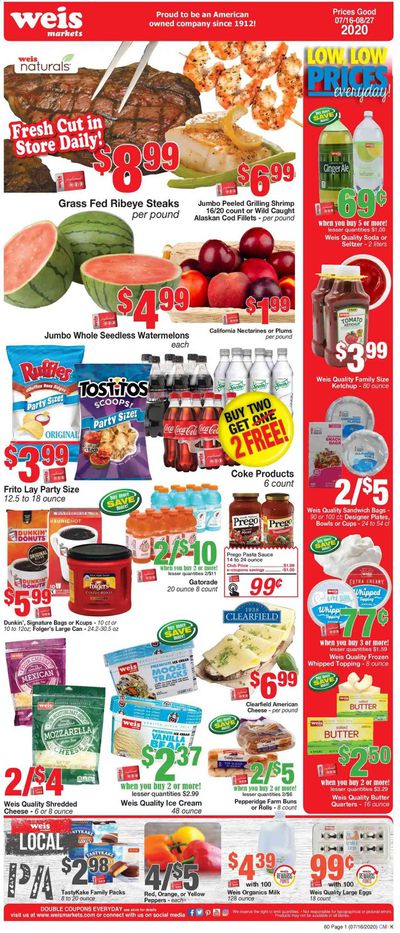 Weis Weekly Ad July 16 to August 27