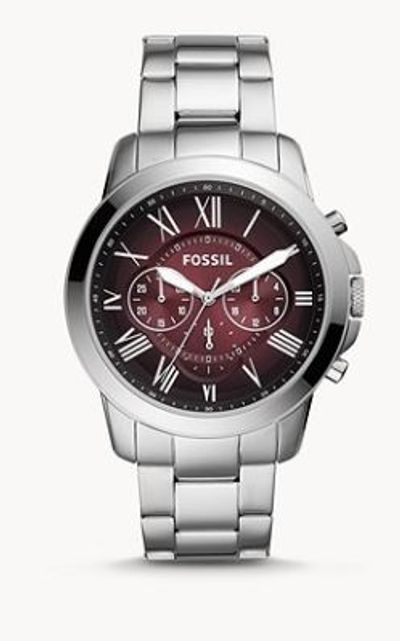 Grant Chronograph Stainless-Steel Watch For $92.50 At Fossil Canada