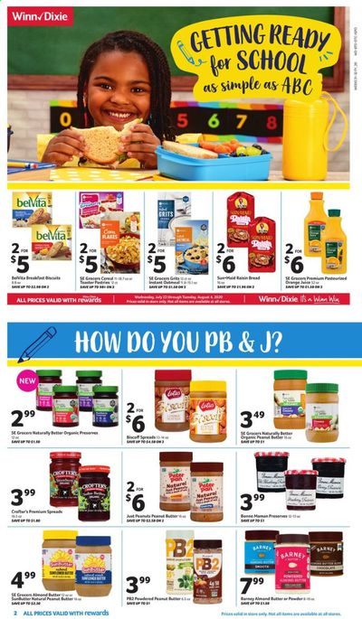 Winn Dixie Weekly Ad July 22 to August 4