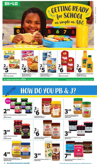 BI-LO Weekly Ad July 22 to August 4