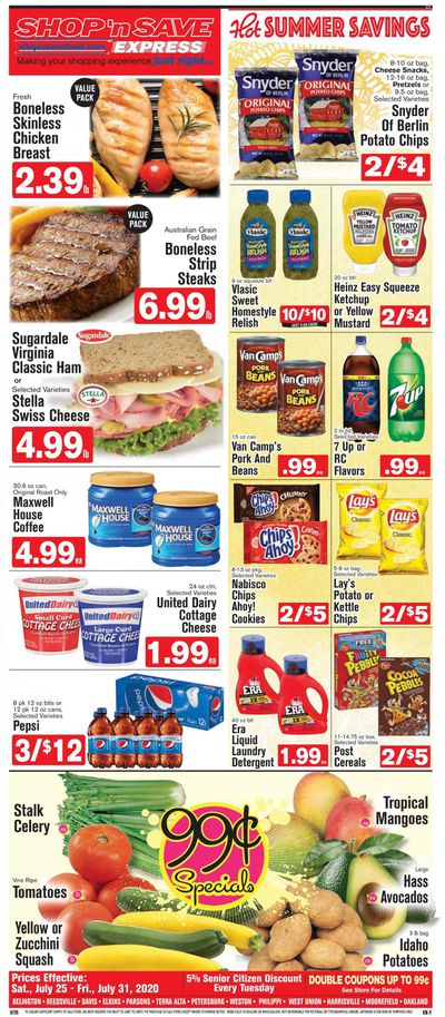 Shop ‘n Save (Pittsburgh) (MD, PA, WV) Weekly Ad July 25 to July 31