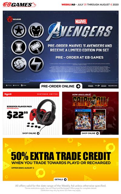 EB Games Flyer July 31 to August 6