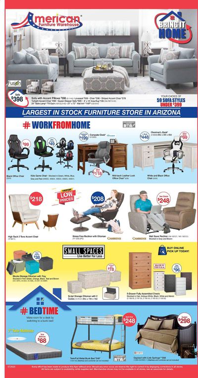 American Furniture Warehouse (AZ) Weekly Ad July 26 to August 1