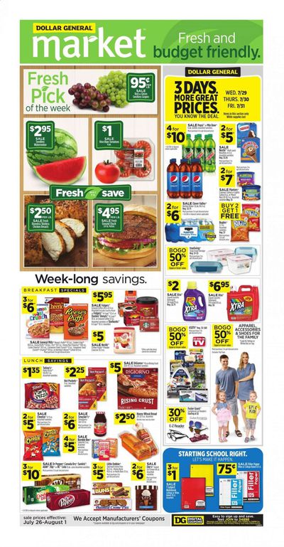 Dollar General (GA, KY, LA, TN) Weekly Ad July 26 to August 1