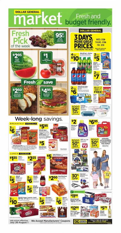 Dollar General (NC) Weekly Ad July 26 to August 1