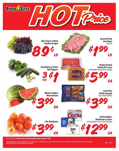 Food 4 Less (IL) Weekly Ad July 29 to August 4