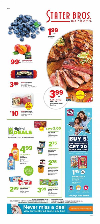 Stater Bros. Weekly Ad July 29 to August 4