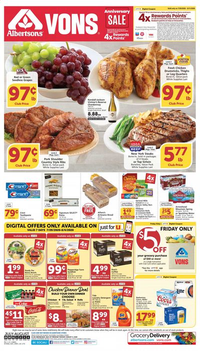 Albertsons Weekly Ad July 29 to August 4