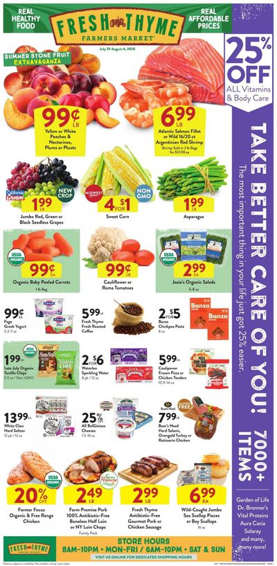 Fresh Thyme Weekly Ad July 29 to August 4