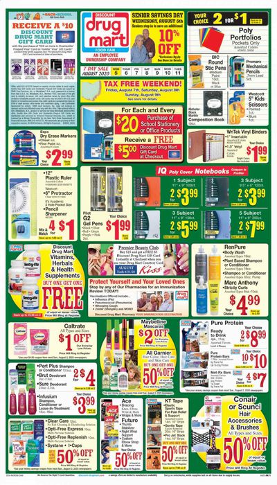 Discount Drug Mart Weekly Ad August 5 to August 11