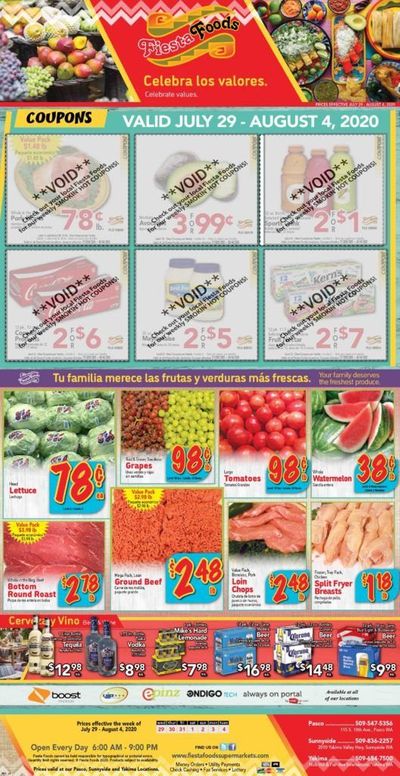 Fiesta Foods SuperMarkets Weekly Ad July 29 to August 4
