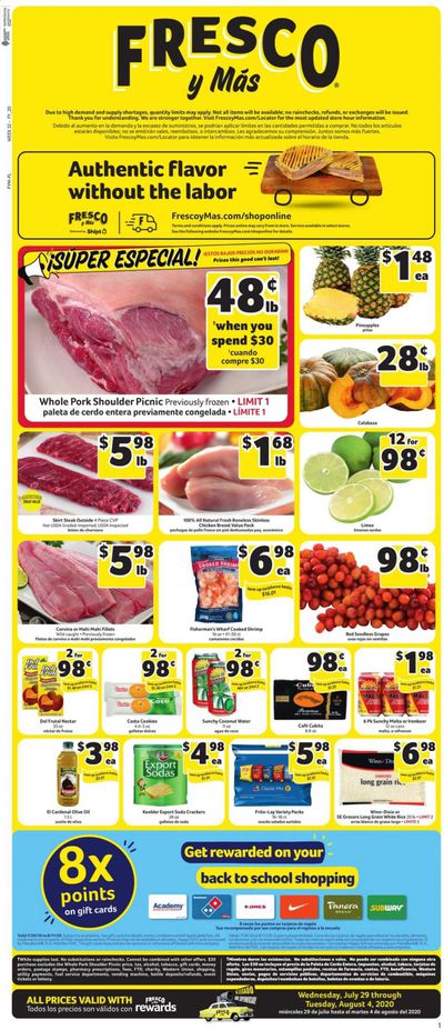 Fresco y Más Weekly Ad July 29 to August 4