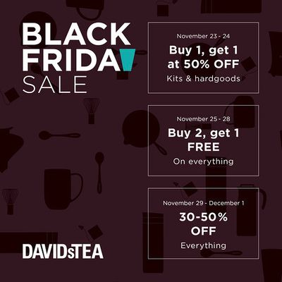 DAVIDsTEA Canada Black Friday Sale 2019: 30 – 50% off Everything