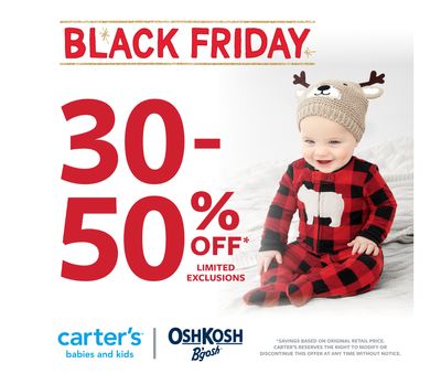 Carter's | OshKosh B'gosh Canada Black Friday Sale & Deals 2019: 30 - 50% off Sale 