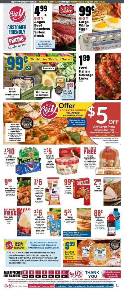 Big Y (MA) Weekly Ad July 30 to August 5