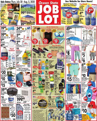 Ocean State Job Lot Weekly Ad July 30 to August 5