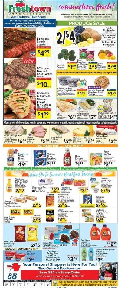Foodtown Weekly Ad July 31 to August 6