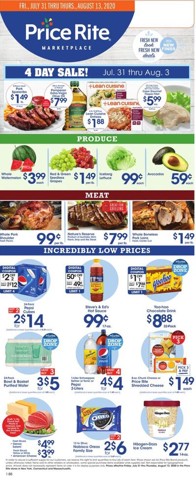Price Rite Weekly Ad July 31 to August 13