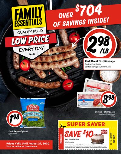 Freson Bros. Family Essentials Flyer July 31 to August 27