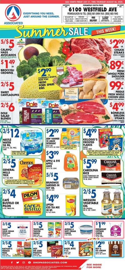 Associated Supermarkets Weekly Ad July 31 to August 6