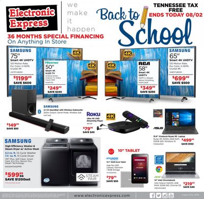 Electronic Express Weekly Ad August 2 to August 8