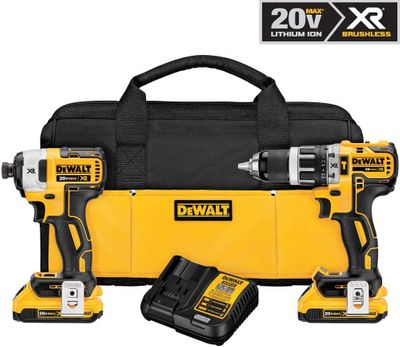 DEWALT DCK287D2 20V MAX XR Li-Ion 2.0Ah Brushless Compact Hammer Drill and Impact Driver Combo Kit On Sale for $ 224.00 (Save $ 170.00) at Amazon Canada 