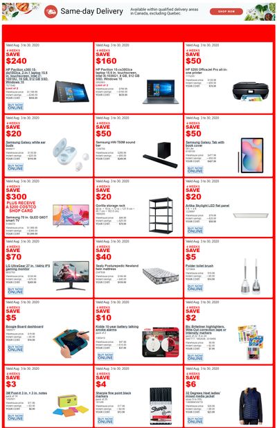 Costco (ON & Atlantic Canada) Weekly Savings August 3 to 30