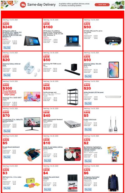 Costco (BC, AB, SK & MB) Weekly Savings August 3 to 30