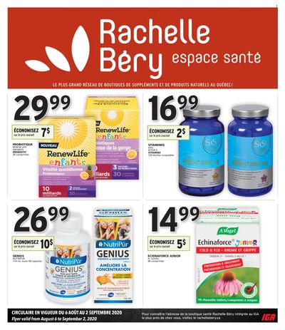 Rachelle Bery Health Flyer August 6 to September 2