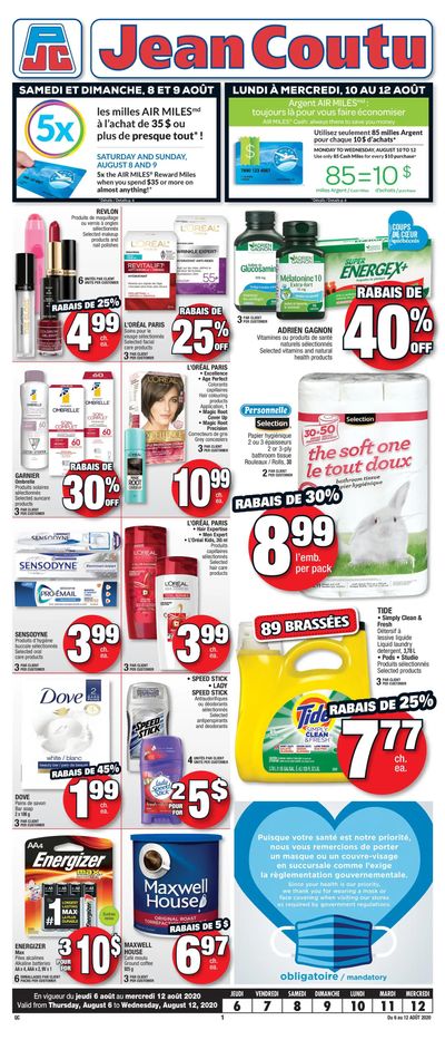 Jean Coutu (QC) Flyer August 6 to 12