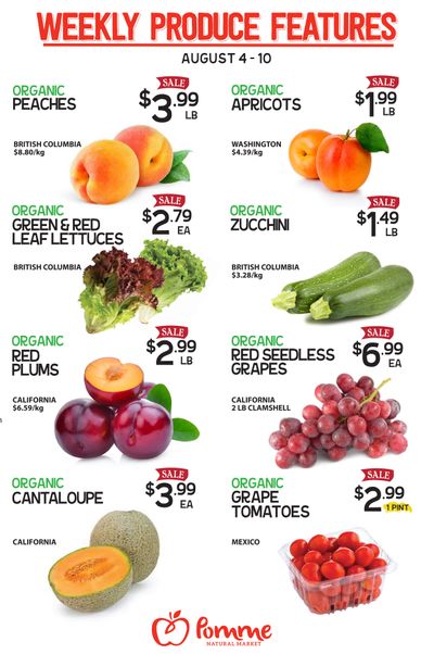 Pomme Natural Market Flyer August 4 to 10