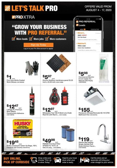 Home Depot Pro Flyer August 4 to 17